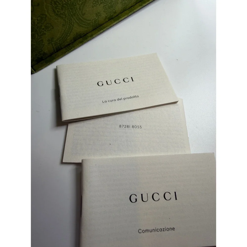 Gucci Green Damask Pattern Storage Box with Dust Bag and Tissue Paper